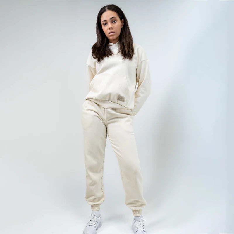 Cream joggers womens discount